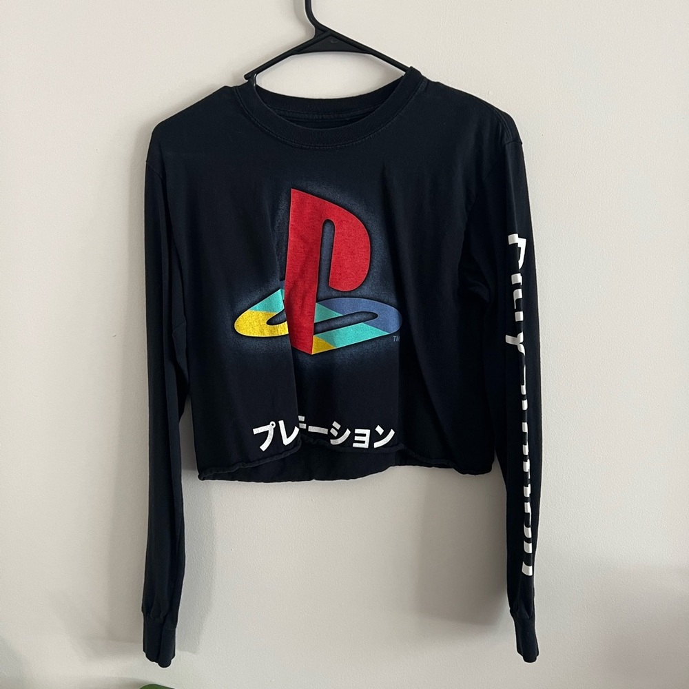 PlayStation long sleeve cropped top graphic t